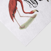 Flamingos Black Vine Script Monogram DIY BG Tissuepapier (Detail)