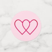 Flamingos & bloemen op roos goud & witte bruiloft confetti (Kleine voorkant)