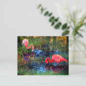 Flamingos Briefkaart (Staand voorkant)