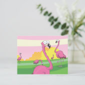 flamingo's briefkaart (Staand voorkant)