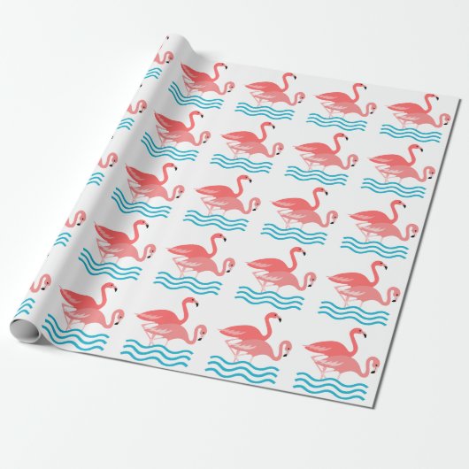 Flamingos Cadeaupapier (Uitgerold)
