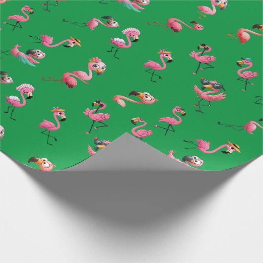 Flamingos Cadeaupapier (Hoek)
