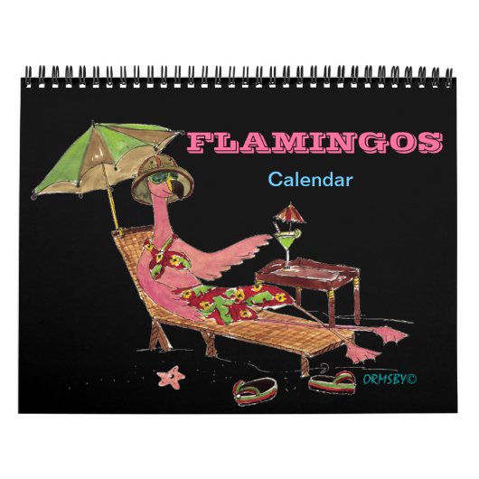 Flamingos Calendar Kalender (Hoes)