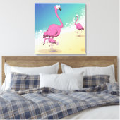 flamingos canvas afdruk (Insitu (Slaapkamer))