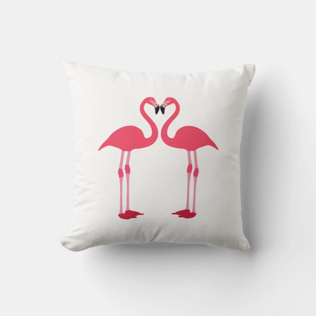 Flamingos cartoon kussen (Voorkant)