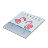 Flamingos Cartoon Tegeltje (Zijkant)