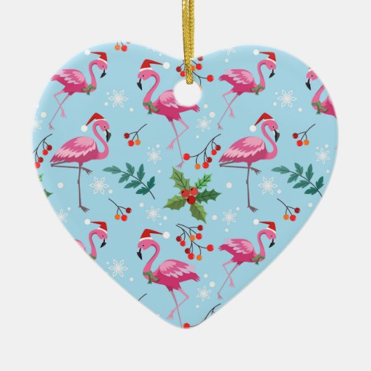 Flamingos Ceramic Ornament (Voorkant)