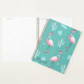 Flamingos Chapeau de Père Noël Présente Flocons de (Devant avec enveloppe)