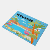 Flamingos Deurmat (Schuin)