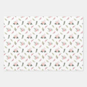 Flamingos en Flowers die papierbladen overvullen Inpakpapier Vel (Voorkant 3)