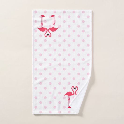 Flamingos en Polka Dots Bad Handdoek (Handdoek)