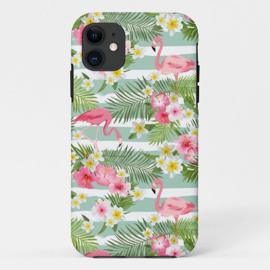 Flamingos en Stripes Case-Mate iPhone Case (Achterkant)