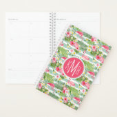 Flamingos en Stripes | Monogram Planner (Display)