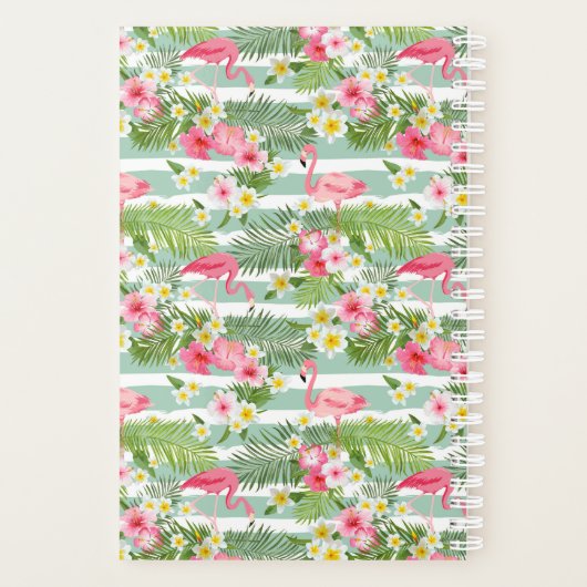 Flamingos en Stripes | Monogram Planner (Achterkant)