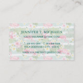 Flamingos en Stripes | Monogram Visitekaartje (Achterkant)