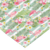 Flamingos en Stripes Tafelkleed (Gekanteld)