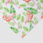 Flamingos en tropische bladeren tissuepapier (Detail)