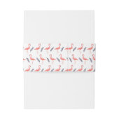 Flamingo's en tropische palmblad patroon bruiloft uitnodigingen wikkel (Achterkant Voorbeeld)