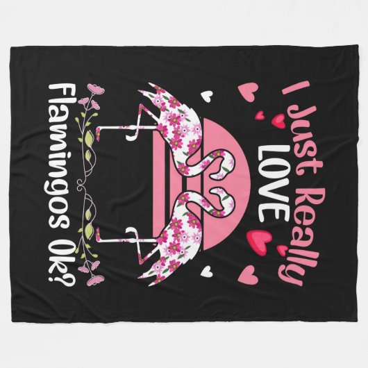 Flamingos Fleece Blanket (Voorkant (Horizontaal))