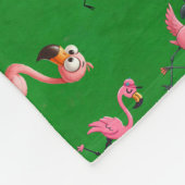 Flamingos Fleece Deken (Hoek)