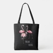 Flamingos Flocking Fabulous Funny Gezegde Gift Draagtas (Achterkant)
