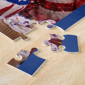 Flamingo's Gefeliciteerd Amerika 250e verjaardag 4 Legpuzzel (Zijkant)