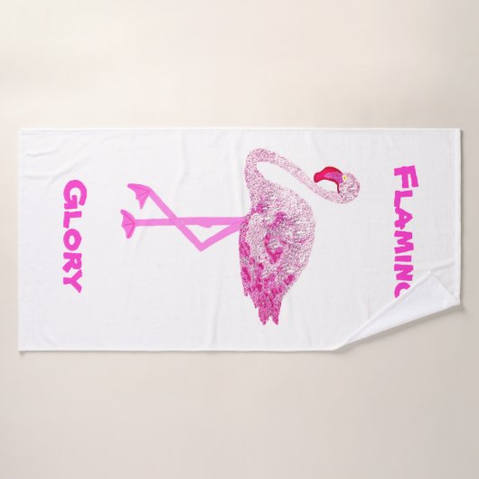 Flamingos Glory Badhanddoek (Badhanddoek)