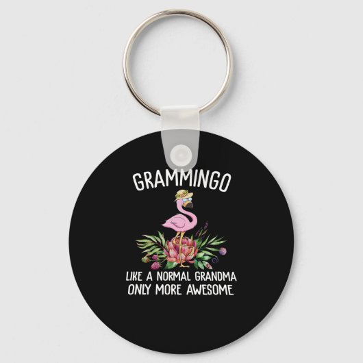 Flamingos | Grammingo als een gewone oma Sleutelhanger (Voorkant)