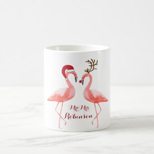 Flamingos grappige kerst koffiemok