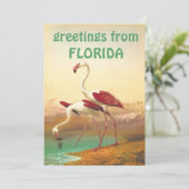  Flamingos-groeten uit Florida Kaart (Staand voorkant)