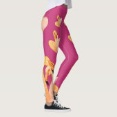 Flamingo's Hart Roze, Aangepaste Leggings, Flaming Leggings (Rechts)