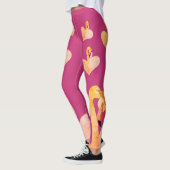 Flamingo's Hart Roze, Aangepaste Leggings, Flaming Leggings (Links)
