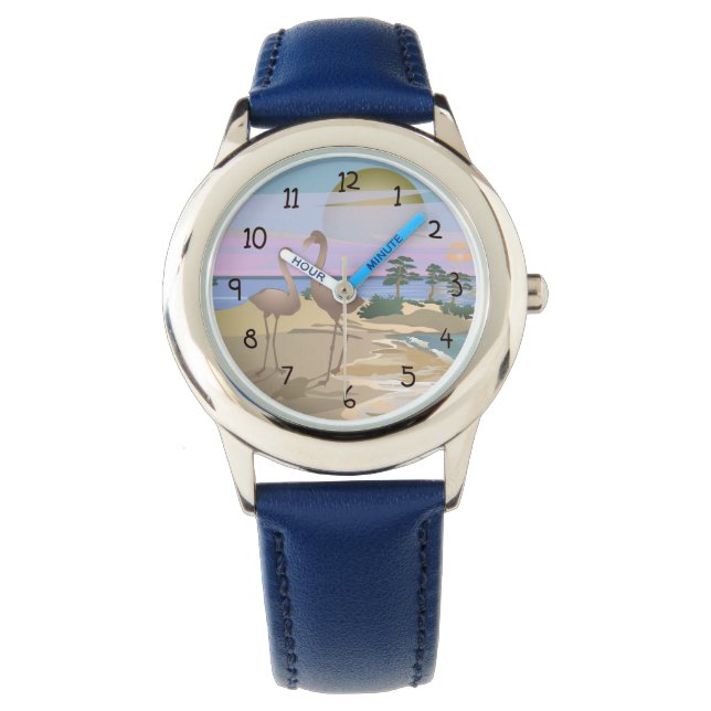 Flamingos Horloge (Voorkant)