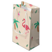 Flamingos in de zomer klein cadeauzakje (Achterkant Gekanteld)