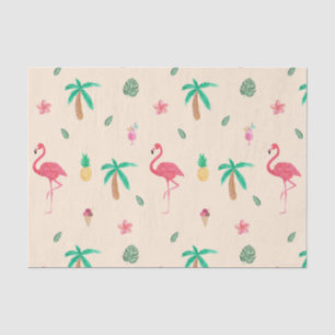 Flamingos in de zomer tissuepapier