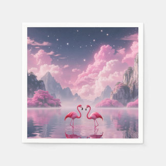 Flamingos in einer Traumwelt Servet