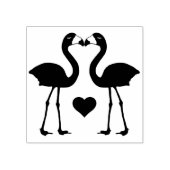"Flamingo's in liefde" Rubberen stempel (Afrduk)