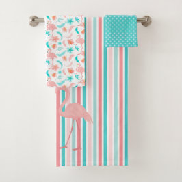 Flamingos in Love Bad Handdoek