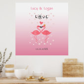 Flamingos in Love Poster (Keuken)