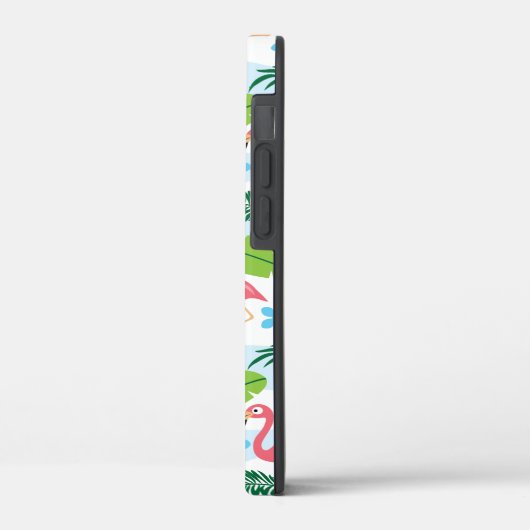 Flamingos in paradijs Hoesje-Mate iPhone Case (Achterkant / Links)