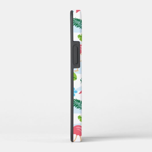 Flamingos in paradijs Hoesje-Mate iPhone Case (Achterkant / Rechts)