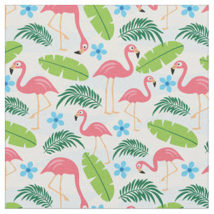 Flamingos in Paradise Fabric Stof