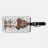 Flamingos in Teacup Bagagelabel (Voorkant horizontaal)