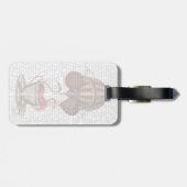 Flamingos in Teacup Bagagelabel (Achterkant horizontaal)