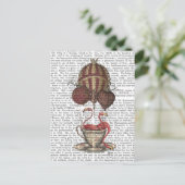 Flamingos in Teacup Briefkaart (Staand voorkant)