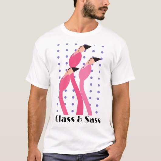 Flamingo's Klasse en Stijl T-shirt (Voorkant)