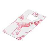 Flamingos Kredietkaart Flessenopener (Voorkant Gekanteld)