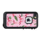 Flamingo's Liefde Patroon 5 LifeProof iPhone Hoesje (Achterkant (horizontaal))