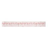Flamingos Line Pink ribbon satin Lint (Voorkant)
