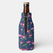 Flamingos Love Pattern 2 Flesjeskoeler (Fles Achterkant)